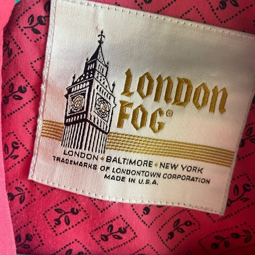 Raspberry Women's London Fog Wamsutta Classic Over Coat Sz 6P - Picture 2 of 6